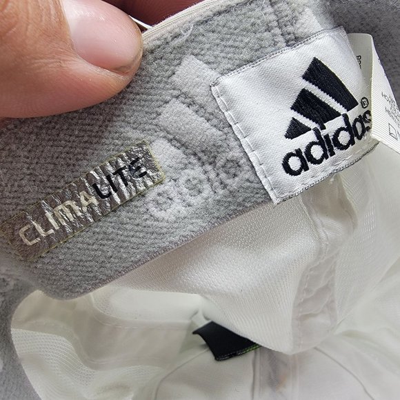Adidas Adults Unisex Plaid White Yellow Hat Cap Small / Medium Casual Athletic